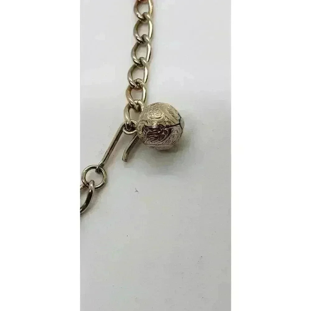 Vintage Gold Choker Necklace Railroad Style & Braided Thick Chain Chunky - Picture 3 of 12